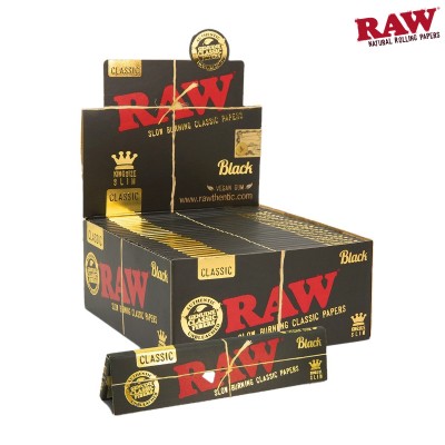RAW BLACK CLASSIC KING SLIM 32CT/PACK